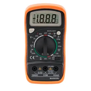 hotsale digital multimeter MAS830L with backlight, 2000 counts MAS830L mini digital multimeter brands