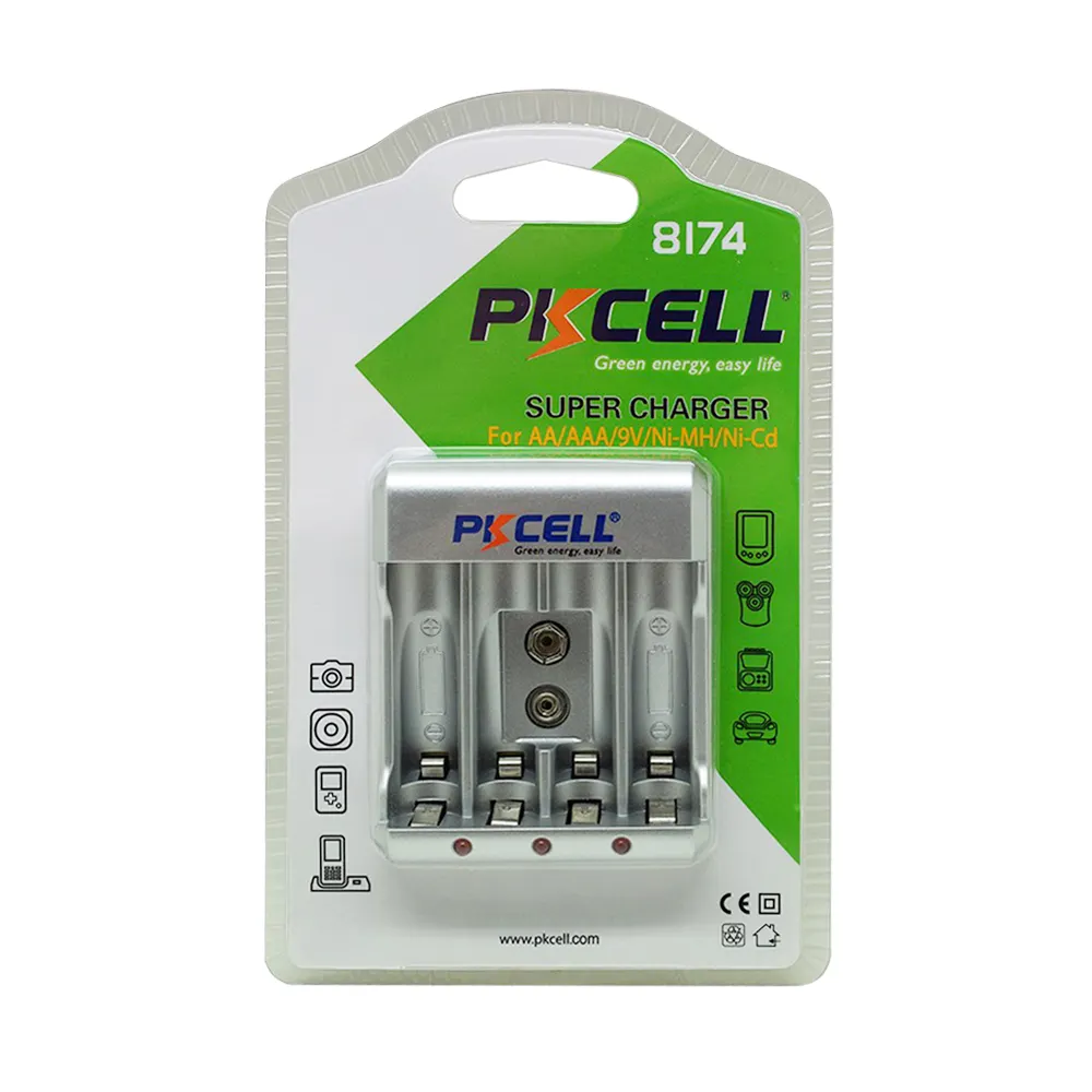 PKCELL super charger 8174 for nicd nimh aa/aaa/9v OEM accepted