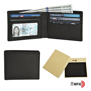 Genuine Leather RFID Blocking Handmade Bifold <strong>Wallet</strong> for Men Minimalist <strong>Credit</strong> <strong>Card</strong> <strong>Wallet</strong> <strong>Protection</strong> - Product Image 1