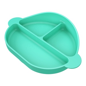 Food BPA Free Baby Plate Waterproof Microwave Safe Toddler Round Kid <strong>Child</strong> Suction Divided Silicone Eating <strong>Dinner</strong> Placemat <strong>Set</strong> - Product Image 5