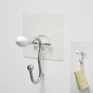 Crochet adhésif en forme de J pour une seule oreille, amovible - Product Image 1