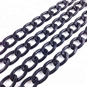 マットブラック カーブチェーン メタル ツイスト カーブチェーン オープンリンクチェーン - Product Image 1