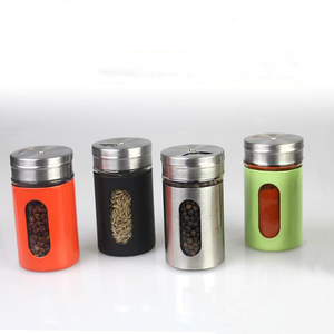 Assortiment de pots à épices en verre avec couvercles métalliques, Shaker de luxe, pour la cuisine, vente en gros, pièces - Product Image 6