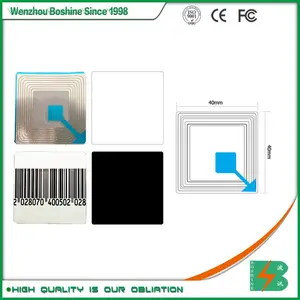 Eas 8.2 mhz rótulo 4x4, dummy barcode label eas para o supermercado