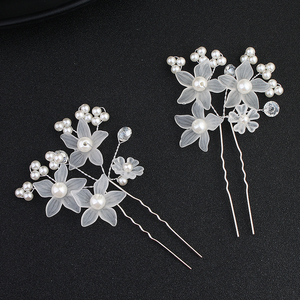 Épingles à <span class=keywords><strong>cheveux</strong></span> pour mariée, couleur argent, bijoux en forme de <span class=keywords><strong>fleur</strong></span>, nouveauté - Product Image 3