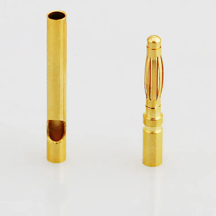 2ミリメートルゴールドrc弾丸コネクタバナナプラグ