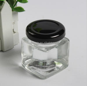 Pot en verre carré avec couvercles en or, pour confiture, stockage de aliments de bébés, <span class=keywords><strong>épices</strong></span> magnétiques à faire soi-même, pour cadeaux de mariage - Product Image 5