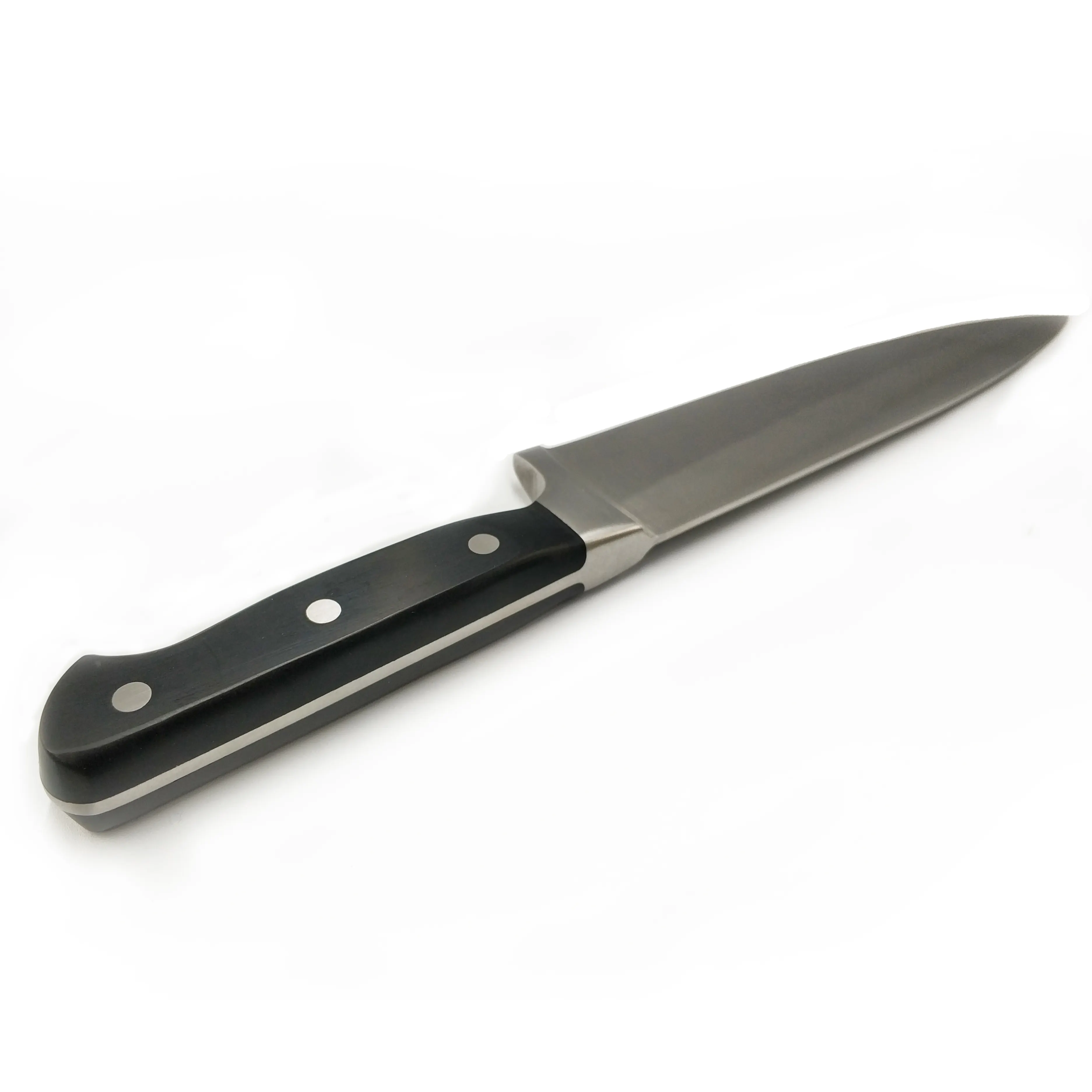 Xyj couteau de chef cuisine en acier inoxydable, ustensiles de chef de cuisine en acier inoxydable robuste manche en plastique ABS couteaux à couverts de 8 pouces, rasoir tranchant lame robuste