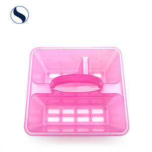 Household portable kitchen fruit bathroom shower storage box tray plastic basket