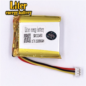 Socket 2.0-3 P 113450 2500 mah 3.7 V lipo battery Rechargeable solar li ion polymer lithium battery with PCM - Product Image 3