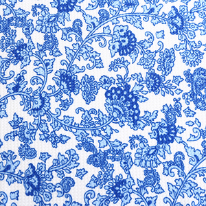 2019 challis stampa fiori blu granny chic <span class=keywords><strong>paisley</strong></span> bit bianco 95% poliestere 5% <span class=keywords><strong>spandex</strong></span> tessuto per il vestito - Product Image 5