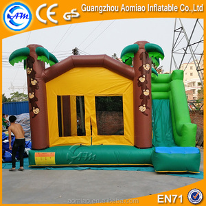 0.55mm PVC Inflable <span class=keywords><strong>castillo</strong></span> inflable con tobogán, gorila inflable, obstáculo casa <span class=keywords><strong>del</strong></span> árbol - Product Image 5