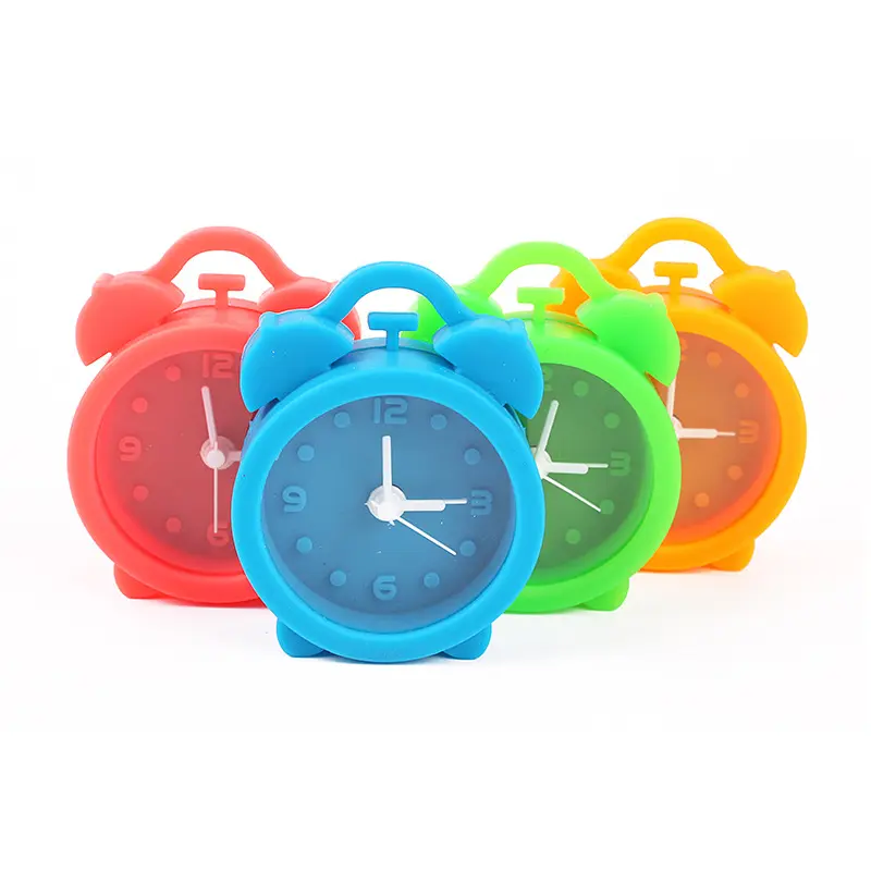 Diseño único de silicona de goma de los niños reloj de alarma promocional