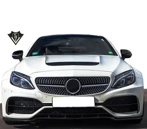 Voor Mercedes C Klasse W205 C63 Coupe Wide Body Kit Pd Stijl C63 Coupe Bumpers