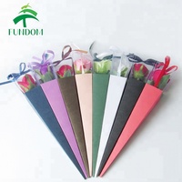 Cheap Paper Flower Packaging Box, Single Cone