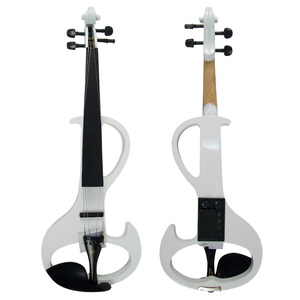 Sinomusik precio al por mayor alta calidad chino sólido cuerpo blanco 4 cuerdas violín eléctrico con estuche y arco - Product Image 5