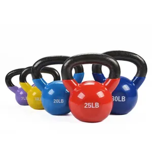 Ev kullanımı vinil daldırma kolu Kettlebell Gym Fitness kaldırma ekipmanları daldırma Kettlebell