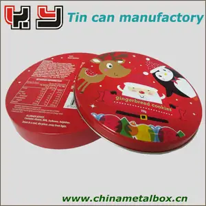 China fornecedor presentes chrismas caixa de lata, projeto de gravação