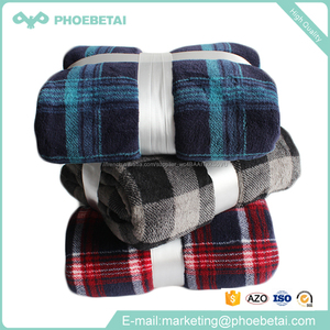 Us hot vente personnalisé plaid <span class=keywords><strong>polaire</strong></span> couverture <span class=keywords><strong>polaire</strong></span> - Product Image 3