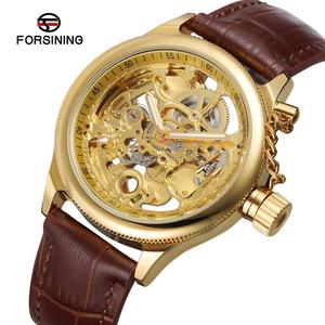 Nouvelle montre Reloj Productor pour homme, personnalisable, couleur or et argent, squelette, automatique, mécanique, analogique, avec réserve de marche - Product Image 4