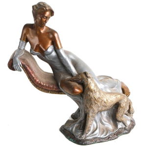 Statua in Resina di Donna Nuda con Cane, Vendita Calda - Product Image 5