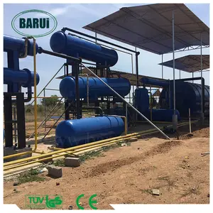 semi continuous automatic discharging process 10 ton used tire recycling machine waste plastic pyrolysis equipment