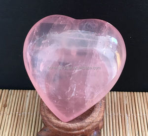 En forma de corazón al por mayor cristal de cuarzo rosa Healing chakra piedras preciosas corazones para regalo - Product Image 3