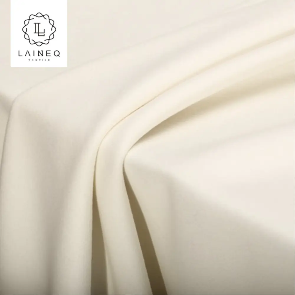 De lana pesada tela suave cálido Espana blanco lechoso 100% lana australiana tela de la industria