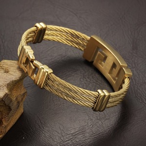 Bracelet en titane plaqué <span class=keywords><strong>or</strong></span> <span class=keywords><strong>18</strong></span> <span class=keywords><strong>carats</strong></span>, bijoux en <span class=keywords><strong>or</strong></span> saoudien, bracelet pour poignet - Product Image 2
