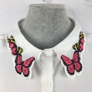 Nuevo desmontable blusa media camisas elegante de las mujeres de la moda falso Collar de bordado - Product Image 6