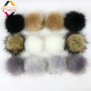 2024 Factory wholesale fake fox fur pompon Knitted fabric customized color fake fur ball pompom for garment