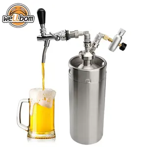 Bar Home Brew Stainless Steel Portable 2 L 5 Liter 10 L Draft Mini Beer Kegs dispenser