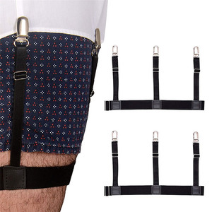 Kemeja Tetap untuk Pria Tali Suspender Pemegang Kemeja Tucker Non-Slip Garter