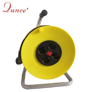 Factory Direct Empty Cable Reel Germany Type Retractable Electrical Extension Cord with Switch