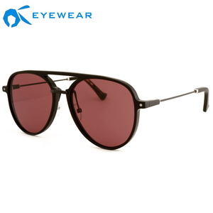 Gafas de sol con protección UV400 para hombre, lentes de sol con forma retro a la moda, montura de acetato óptico - Product Image 2