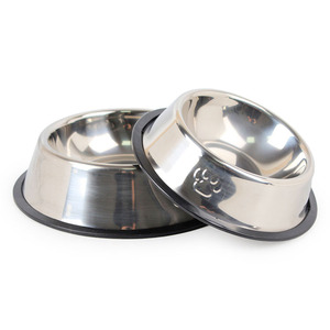 Tigelas para animais coloridas, tigelas para alimentação de cachorros e gatos, em aço inoxidável antiderrapante com estampa colorida, laço para animal de estimação, tigela para beber - Product Image 4