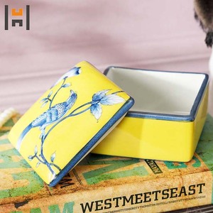 Gốm Đính Hộp Handpaint Sứ Phụ Kiện Hộp - Product Image 4