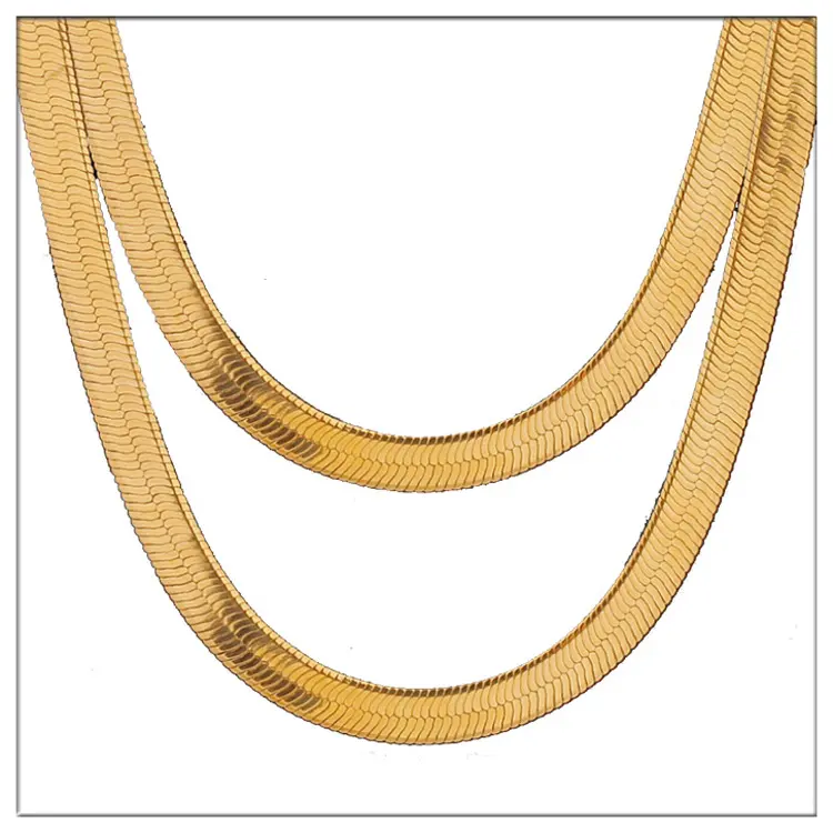 Proveedor Chino de cadena de oro 18k níquel-libre italiano hecho a mano de espiga cadena Hiphop estilo collar