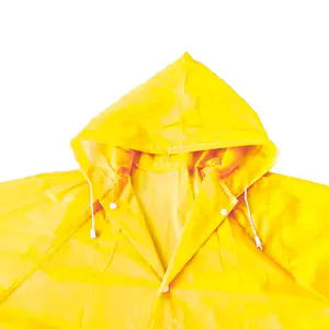Длинный дождевик с капюшоном, сверхпрочный длинный желтый дождевик