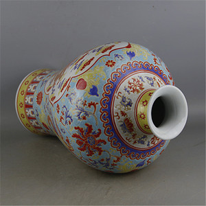 الفاخرة الصينية العتيقة اليدوية التنين والعنقاء تصميم السيراميك famille زهرية لجمع - Product Image 5