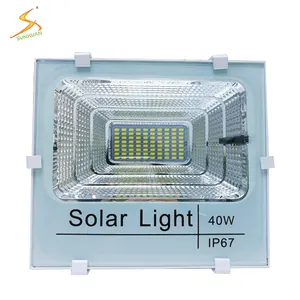 best solar light ip65 waterproof reflector rechargeable of solar powered led floodlight 40w