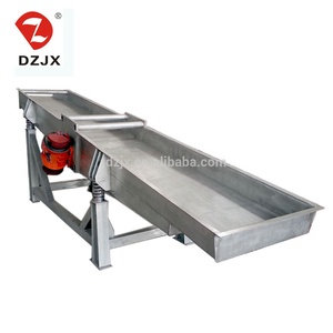 DZJX paslanmaz çelik gıda sınıfı kauçuk isıya dayanıklı toz parçacık blok büyük kapasiteli yatay titreşim konveyör - Product Image 3