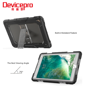Étui pour tablette de <span class=keywords><strong>protection</strong></span> à 3 couches de style clair pour <span class=keywords><strong>iPad</strong></span> <span class=keywords><strong>9</strong></span>.7 Silicone antichoc + PC Housse robuste - Product Image 4