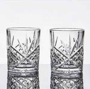 Verres à eau en diamant gravé, 300ml, matériel de bar, style ancien, personnalisable, pour whisky, Restaurant, hôtel