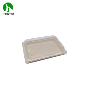 Boîte d'emballage alimentaire en pulpe de canne à sucre de bambou pour sushis à emporter - Product Image 1