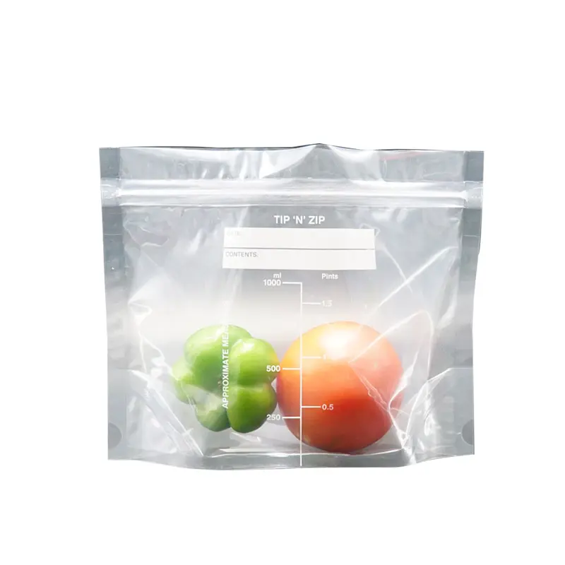 50% Verzending Van Ons Magnetron Plastic Zak Stand-Up Clear Pouch Met Ritssluiting