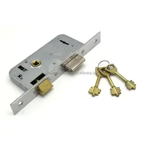 High quality 5 lever lock body with key lock for south America market door lock