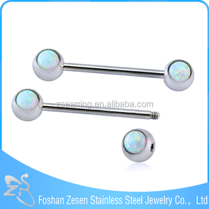 Barre con lingua opale palle <span class=keywords><strong>Piercing</strong></span> con la lingua anelli bilanciere - Product Image 3