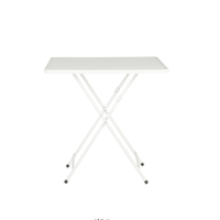 Table pliante en métal, plateau de poinçonnage carré Table de Bar pliante en métal