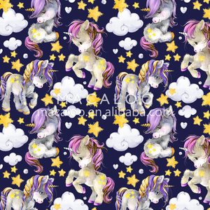 Tùy Chỉnh Dịch Vụ Vải Unicorn Thiết Kế Kỹ Thuật Số In Tập Tin Của Riêng Bạn Trên Bông Dệt Vải - Product Image 3